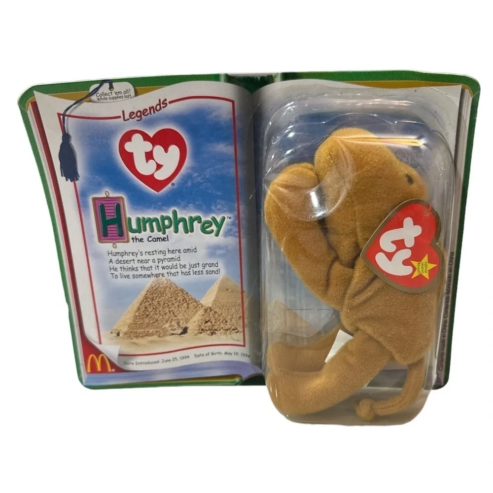 McDonalds TY Teenie Beanie Babies LEGENDS Chilly polar bear Humphrey camel SET 2